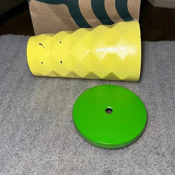 2016 Starbucks Coffee Hawaii Yellow Pineapple Cold Beverage Tumbler 16oz Grande - Picture 8 of 9